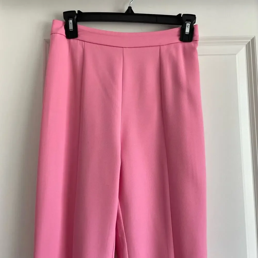Do+Be Pink Slit Hem Flare Leg Barbiecore Pant Size S - Picture 3 of 12
